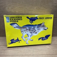 1997 FX Schmid Pack Leader Wolf Shape 1000 Piece Puzzle NEW SEALED Vintage