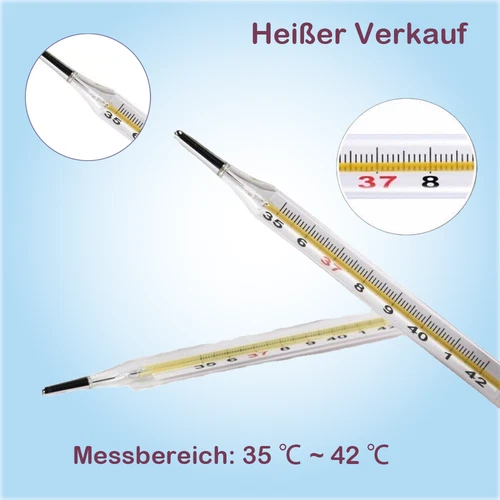 Medical mercurial glass thermometer 1pcs display clinical large display clinical - Bild 5 von 9