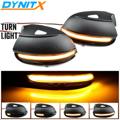 LED Mirror Dynamic Turn Signal Light For VW Passat B7 CC Scirocco MK3 Jetta MK6