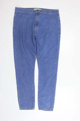 Deniem & Co Damen blau Baumwollmischung gerade Jeans Größe 16 L27