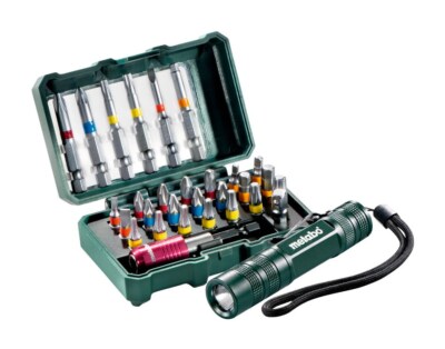 Metabo Bit-Box SP 29-tlg. und Mini Flash light - 626721000