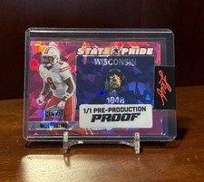 2026 Leaf Metal 1848 Pink Cracked Ice Will Pauling state pride  Wisconsin 1/1