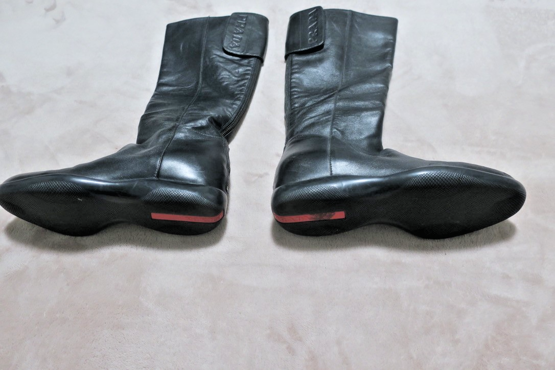 靴 90s 00s PRADA leatherboots archive PRADA SPORT 90s Archive Long Boots Black Leather Size 36 | eBay