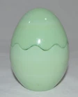 Vintage Jadeite Green Milk Glass Lidded Easter Egg 4 1/2 inch