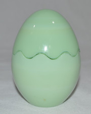 Vintage Jadeite Green Milk Glass Lidded Easte...