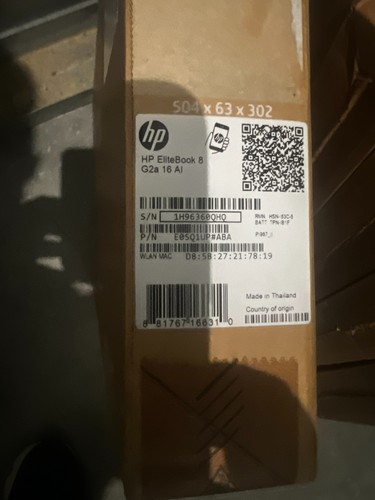 HP ELITEBOOK 8 G2A 16" AI RA7  P450 24GB/1TB - FREE SHIPPING