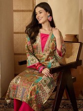 NEW Multi Color Printed Kurta Women's Kurti Tunic Top Dress