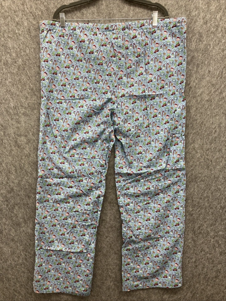 Pantalones de salón de pijama de Navidad Vineyard Vines para mujer XL azul tejido ballena playera Foto 4 de 4