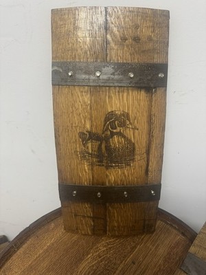 Rustic Bourbon Barrel Wood Duck Engraved Plaques  Free Shipping 