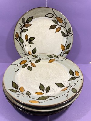 Pfaltzgraff Rustic Leaves Pattern Set of Five (5) Salad Plates, 8 3/4''