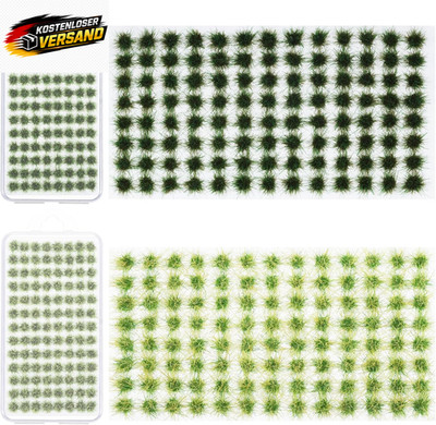 Miniature Modellbau Gras Set für Dioramen und Landschaften, realistische Texture