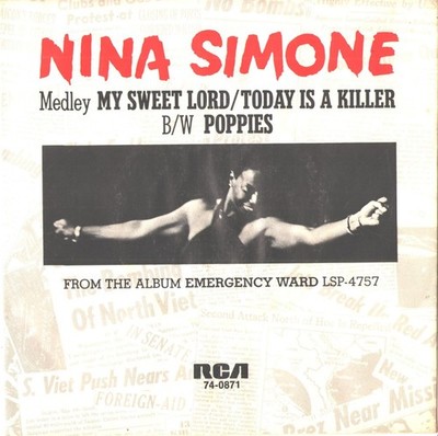 NINA SIMONE-PICTURE SLEEVE + 45-(MY SWEET LORD)--PS--PIC--SLV