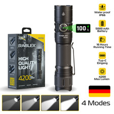 LED Taschenlampe 4200 Lumen USB C Akku 5000mA...