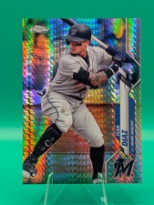 2020 Topps Chrome Isan Diaz #170 Pulsar Refractor Miami Marlins