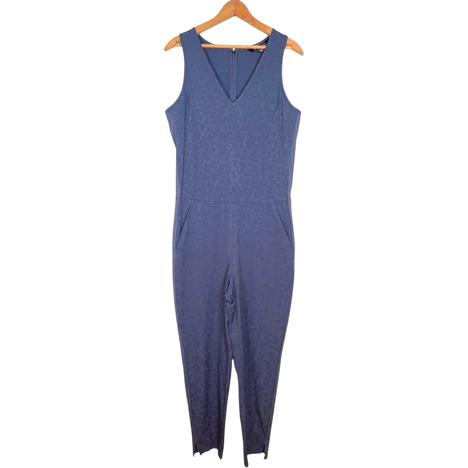 ATHLETA Brooklyn Textured Jumpsuit in Medieval Violet Size: 10 - Image 2 of 4