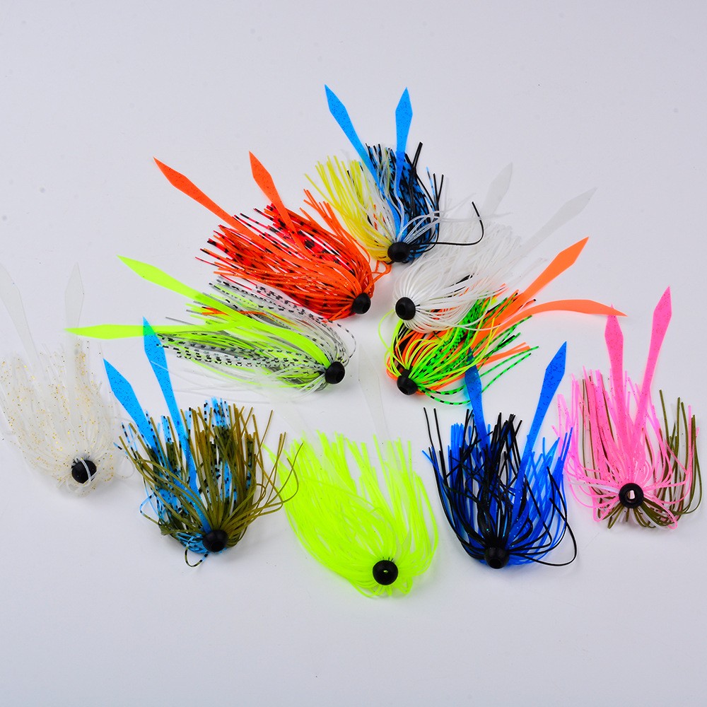10 pcs Silicone Skirts Streamer Spinnerbaits Buzzbait Squid Rubber Fishing Lures - Image 8