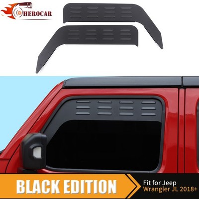 2x Lüftungsgitter für die vorderen Türfenster für Jeep Wrangler JL/JT 2018-23