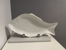 Fine Porcelain New England Fish Platter/Serving Dish. White 36cm Long. Sticker