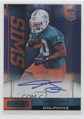 2013 Panini Rookies & Stars 3/10 Dion Sims #128 Auto RC 0a1