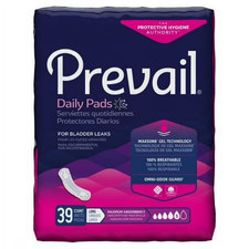 Prevail Daily Incontinent Pad 13" L Long Length Maximum 39 Ct