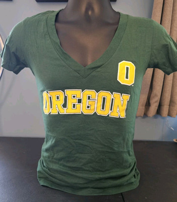 Oregon Ducks Shirt Women's Small Green W/ Logo Shirt New