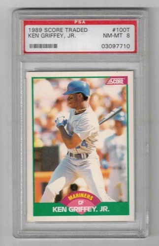 1989 Score Traded #100T Ken Griffey Jr. Rookie Card PSA 8