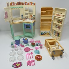 Barbie All Around Home Kitchen Playset Mattel Toy Set Complete Y2K