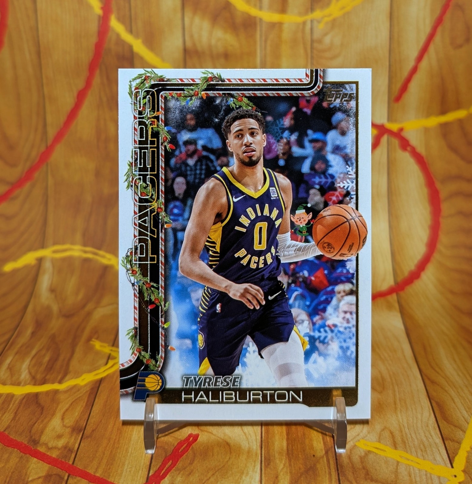 2025-26 Tyrese Haliburton HIDDEN ELF Topps Holiday Variation #HE-TH Pacers