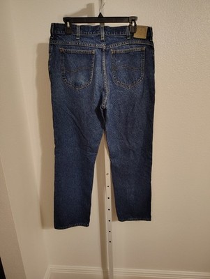 Lee Men's Denim Jeans Size 36 x 30 Blue Cotton 5 Pocket Zip Fly