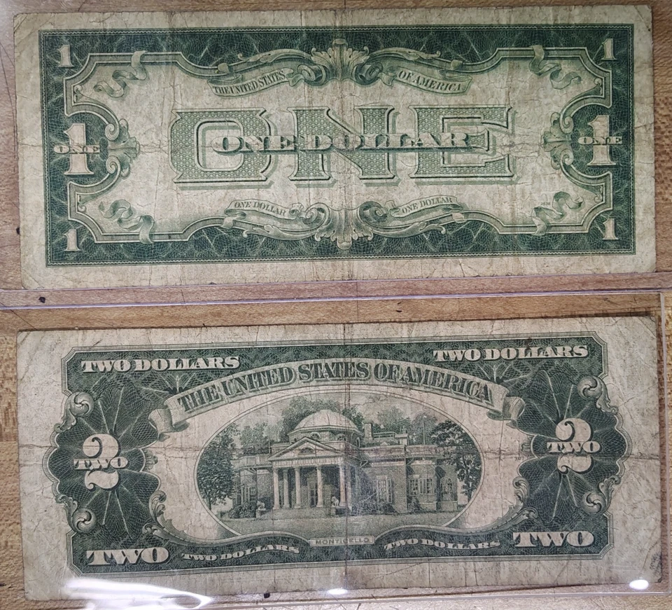 1928 1$ and 2$ bills - Image 2 of 2