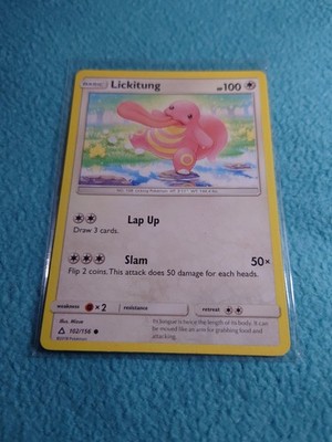 2018 POKEMON KARTE LICKITUNG 102/156 SONNE & MOND ULTRA PRISMA LICHT BESPIELT