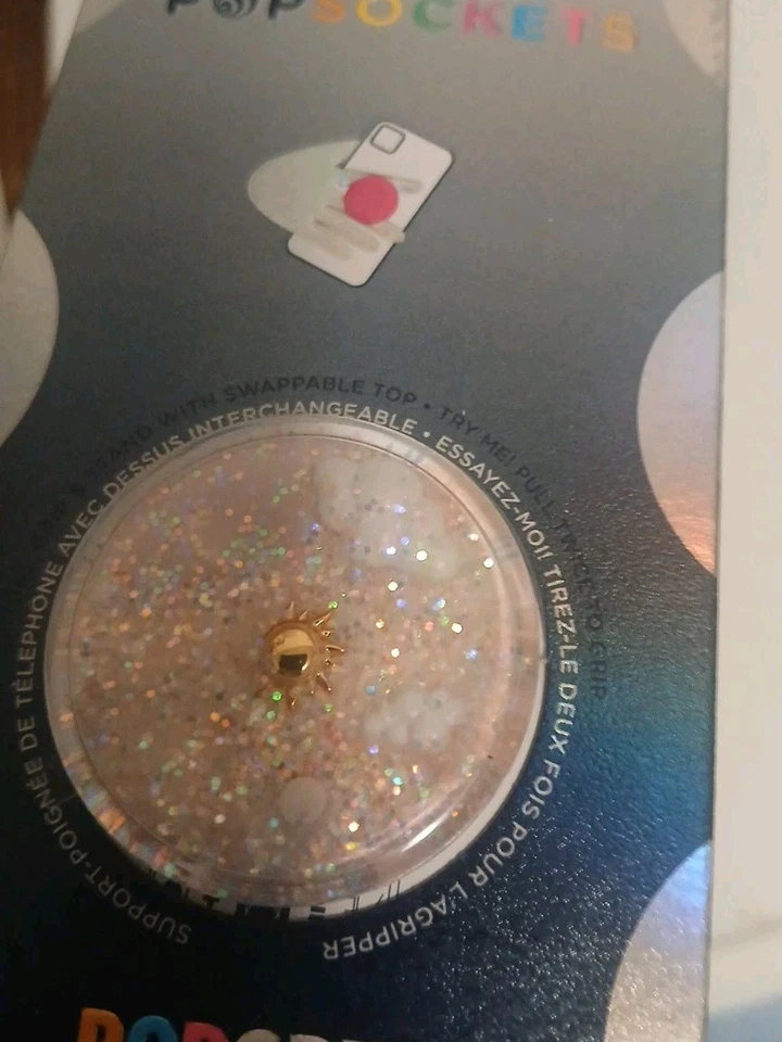 PopSockets Luxe Tidepool Rosa Cielo Brillo PopGrip Intercambiable PopSocket NUEVO Foto 4 de 4