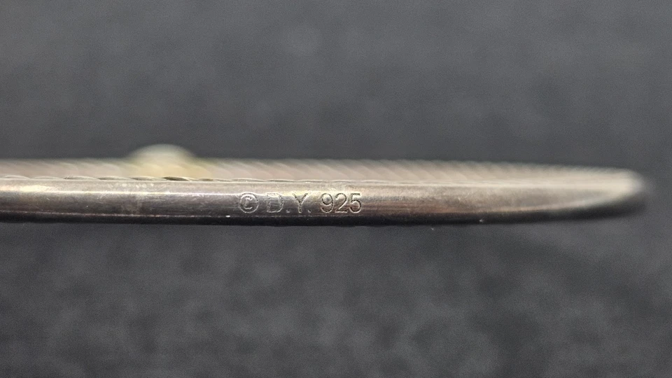 Brazalete David Yurman Plata de Ley 925 Confeti Diamante Cable Foto 3 de 4