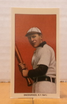 COOL TOBACCO BASEBALL CARD REPRINT 1988 OLD MILL FRED SNODGRASS NEW YORK NAT'L