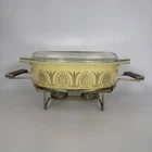 Vintage Pyrex Golden Classic Casserole Dish 045 Yellow and gold with lid 2-1/2qt