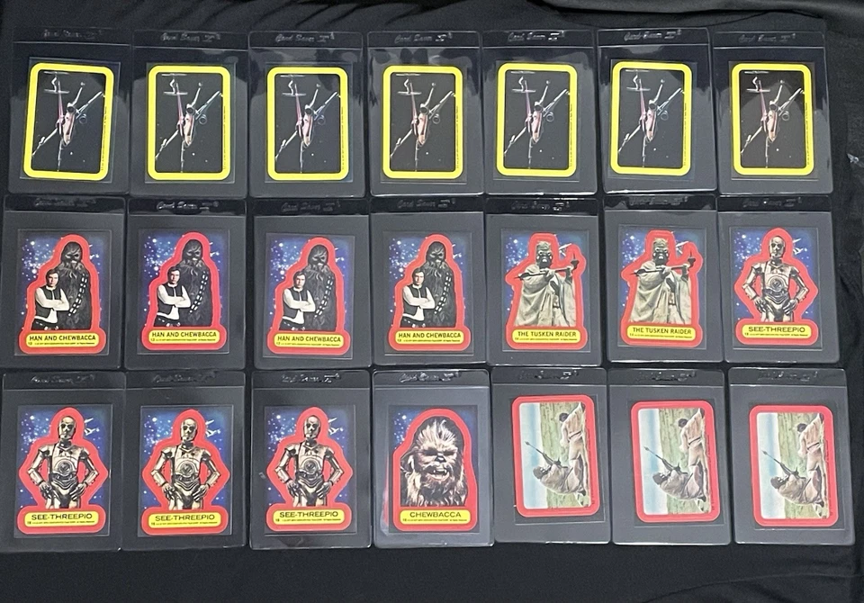 Lot of 70 Vintage 1977 Topps Star Wars Sticker Trading Cards Series 1-5 - Image 4 of 4