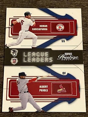 2004 Playoff Prestige League Leaders - Albert Pujols & Nomar Garciaparra /500
