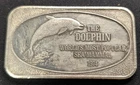 1974 The Dolphin ~ Error Serial? #034I ~ 1 oz .999 Silver Vintage USSC Art Bar