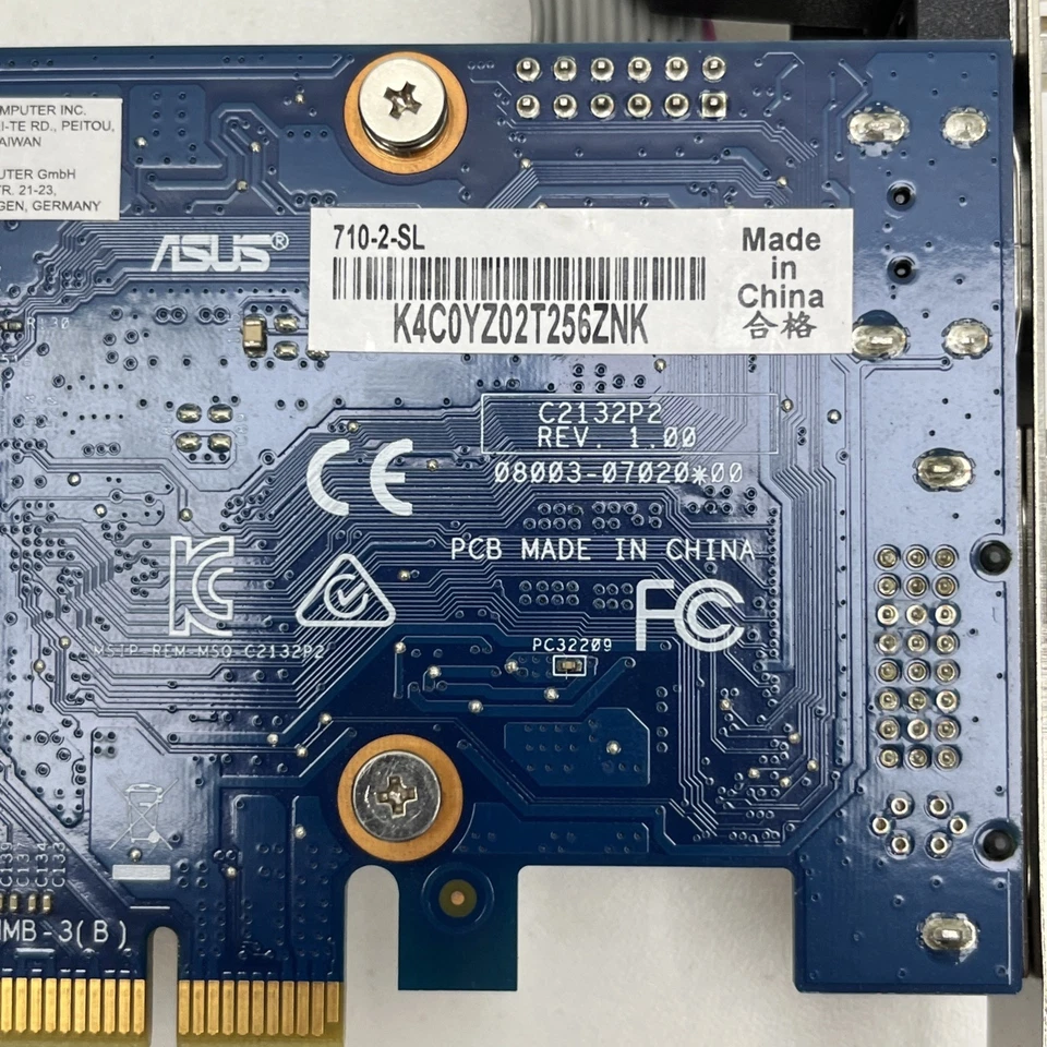 Asus NVIDIA GT710 2GB Passive Cooling PCIE VGA/DVI/HDMI Graphics Card Ref: 1633 - Image 3 of 4