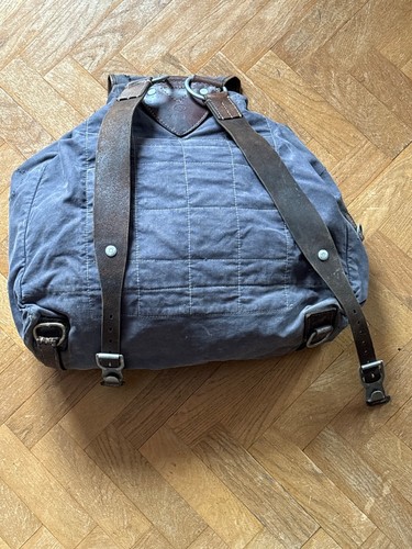 Zaino tedesco Luftwaffe in tela blu con spallacci cuoio-marcato LBA 1939 -IIGM - Foto 2 di 3
