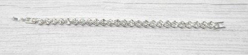 Women's Bracelet Silver Gold Rose Heart Shaped Stones Stainless Ladies Bracelets - Bild 4 von 12