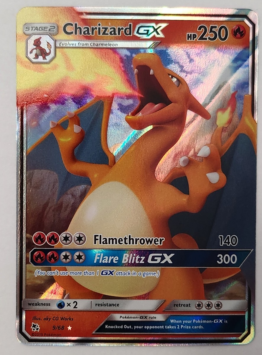 Charizard GX ポケモンカード HP250 Pokémon Charizard GX 9/68 Holo Full Art HP250 2019 PF NM | eBay