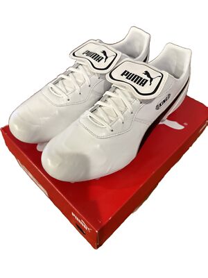 Puma King Top Firm Ground Soccer Cleats Mens White Size 11.5