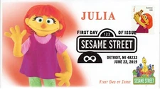 AO- 5394J-2, 2019, Sesame Street  Add-on Cover, First Day Cover, Pictorial Postm
