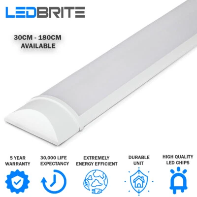 LED Batten Light 3000K Warm Light Fluorescent Strip Light Slim Fitting LEDBRITE