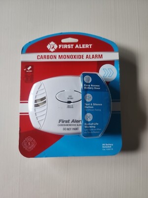 NEW! First Alert (1039718) Carbon Monoxide Battery Alarm - White