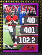 TOM BRADY  -  2021 SCORE NEXT LEVEL STATS PURPLE #1 