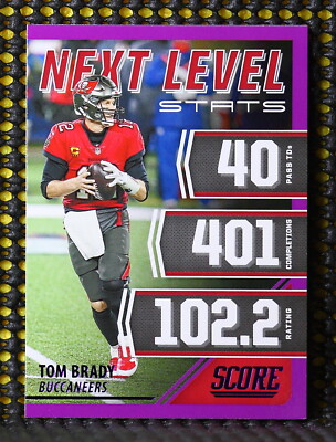 TOM BRADY  -  2021 SCORE NEXT LEVEL STATS PURPLE #1 