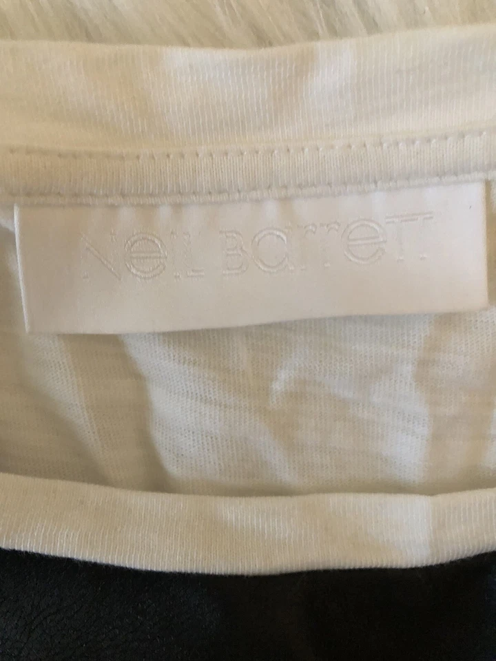 NEIL BARRETT Washed  T Shirt Size M Loose Slimfit Black White Women - Изображение 4 из 4