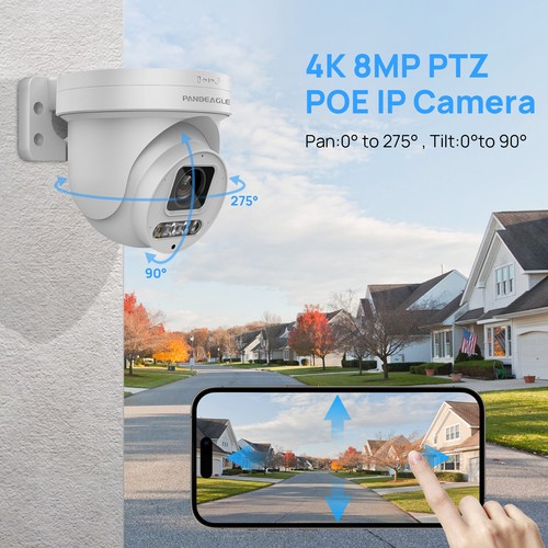 Hikvision Compatible 4K PTZ ColorVu IR 5X Zoom IP Camera Dual Light 2-way Audio - Picture 3 of 22